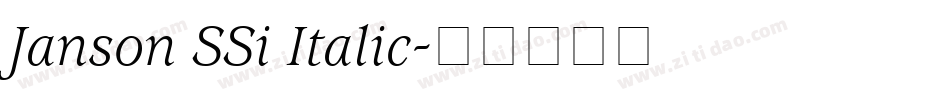 Janson SSi Italic字体转换
